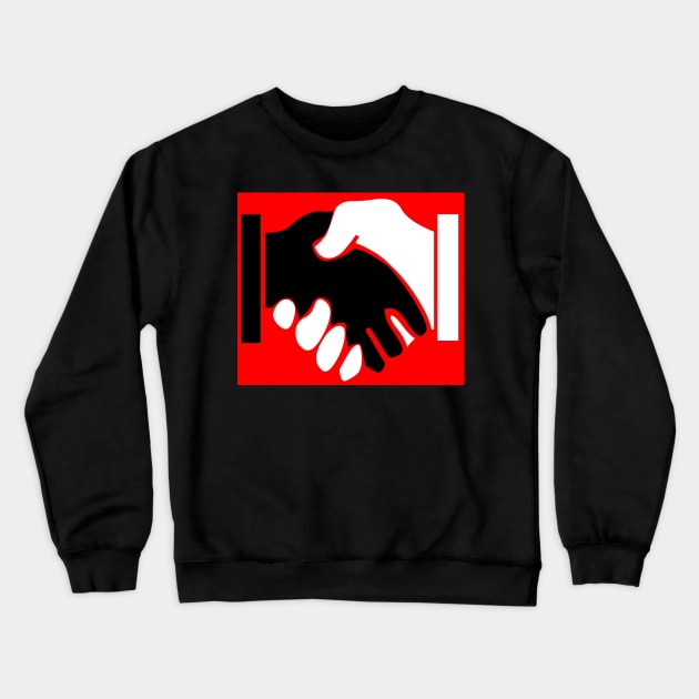 shake hands Crewneck Sweatshirt by robelf